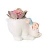 Cute Bear Flower  Silicone Mold Concrete Resin Plaster Vase Mould  Holder Cement Planter Tools Table Ornament