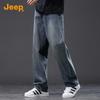 Jeep Мужские винтажные свободные прямые джинсы
