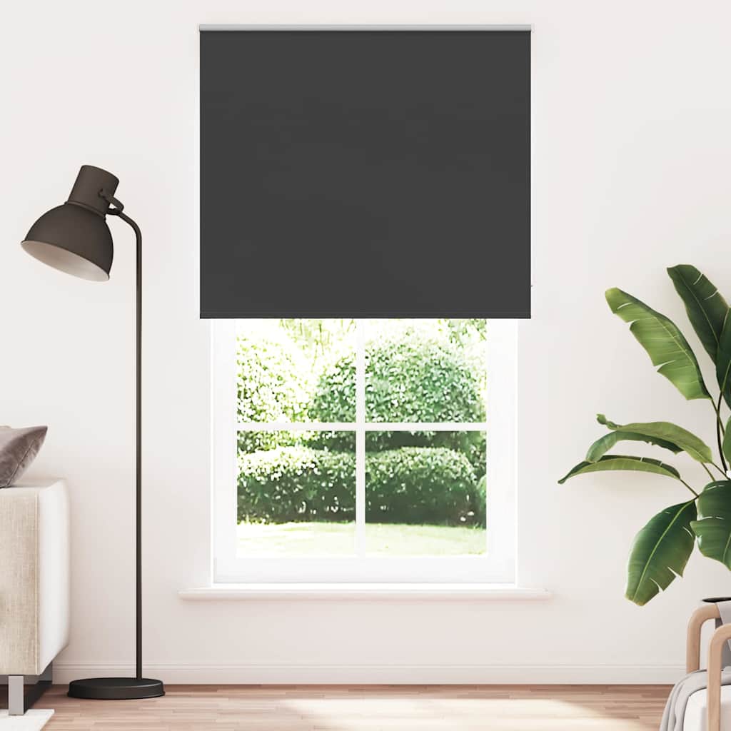 Black Blackout Roller Blind 120x210 cm Fabric Width 116.6 cm