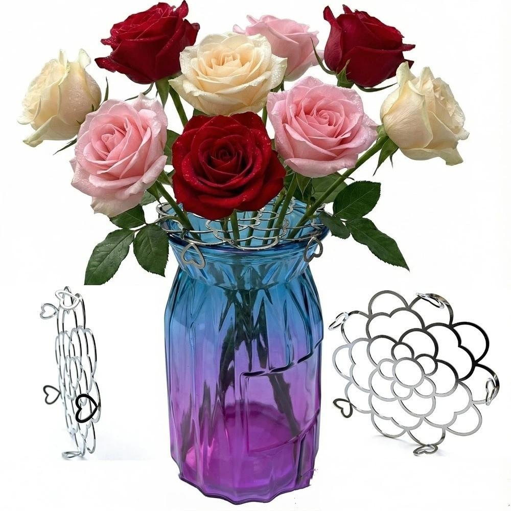 Stainless Steel Vase Flower Fixing Artifact Foldable Flowers Stem Holder Office