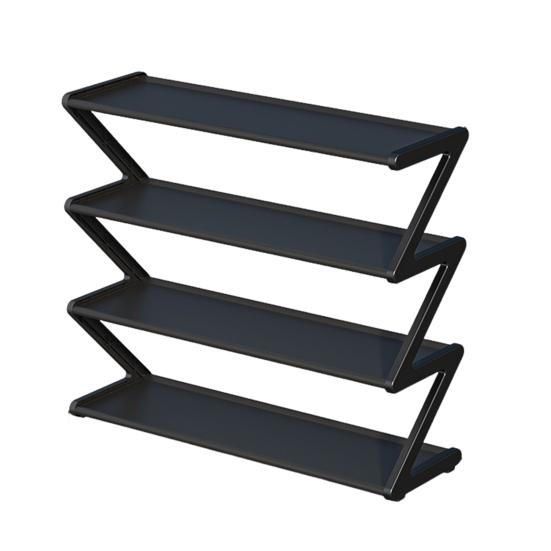 Shoe Storage Rack 4 Tiers Installation Large Stable Free Standing Easy Capacity Z-shaped Home