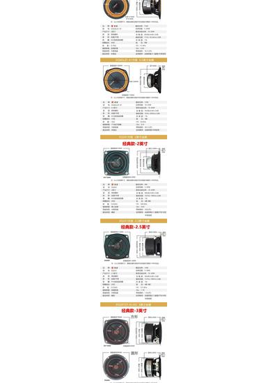 Мини полнодиапазонный HiFi динамик Guan Yin - Доступен в размерах 2", 2,5", 3", 4", 5" и 6,5".
