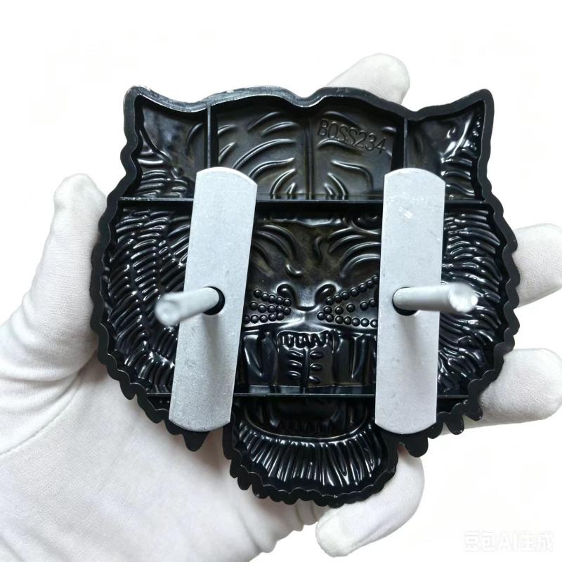 Bold tiger head car emblem 3D, three-dimensional metal mesh grille emblem, custom modification and decoration accessories