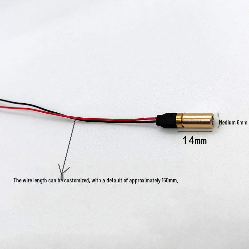 6x14mm Red Laser Module 635nm 1mW Dot Spot Lens