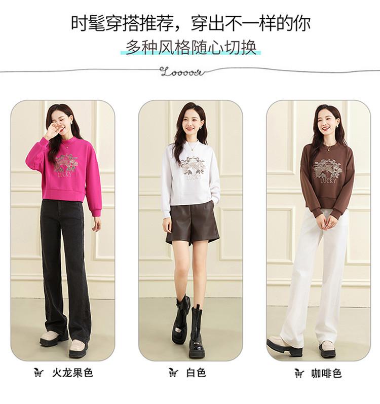 Winter Casual Fashion Short Style Sweatshirt and Pullover for Women
