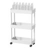 SVOHZAV Kitchen Wagon Gap Storage with Rollers 13cm 18cm 22cm Пластиковая полка для бутылок рядом с холодильником Полка для хранения в ванной комнате 3 яруса 4 яруса узкая