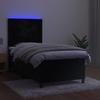 Maison Exclusive - Sommier à lattes de lit avec matelas LED Noir 90x200 cm Velours