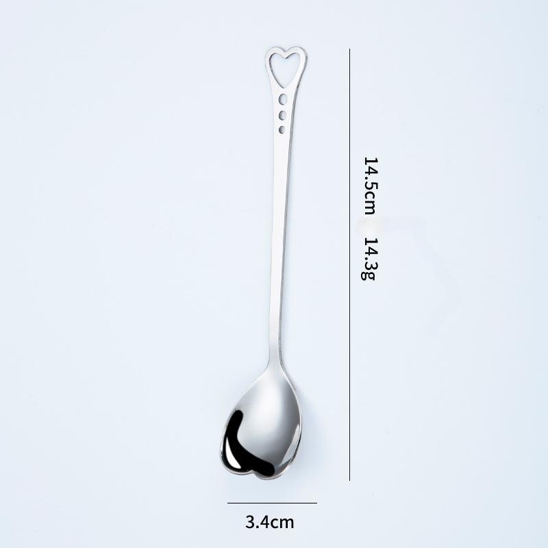 A Spoon of Stainless Steel, A Creative Spoon for Mixing In The Shape of A Heart, A Coffee Spoon for Love, A Watermelon Spoon, A Dessert Small Spoon