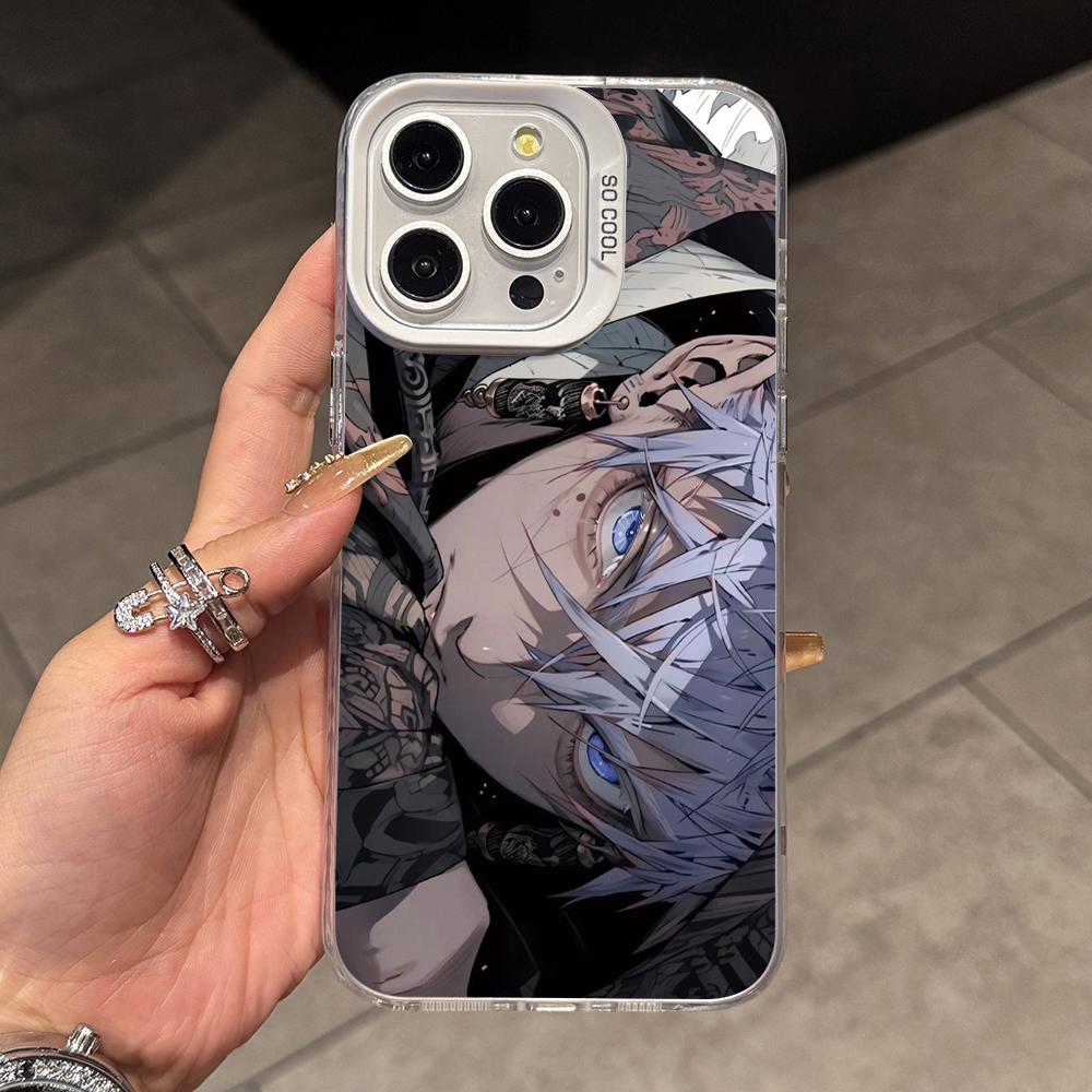 Чехол для телефона Jujutsu Kaisen Годжо Сатору для Xiaomi Poco X7 X6 X5 X3 F7 F6 F4 F3 GT Pro 4G 5G Матовый Серебряный Жесткий Чехол
