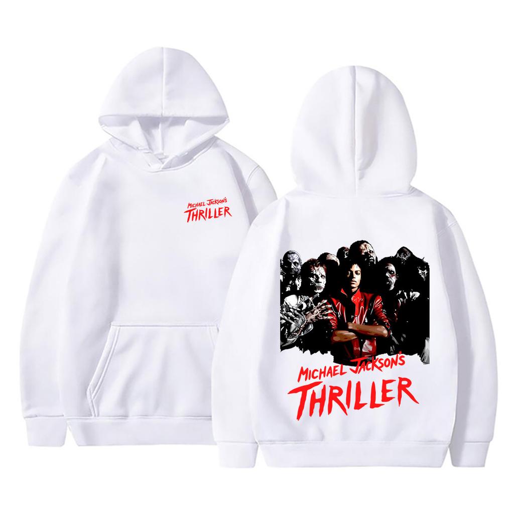Classic Autumn-Winter Michajackson Men'S & Women'S Universal Gothic Style Rock Horror Hoodie For Streetwear Extra Large Size