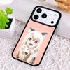 Чехол для телефона с аниме-девушкой-кошкой для iPhone 17 Air 16 15 11 12 14 13 Pro Max Ударопрочный чехол
