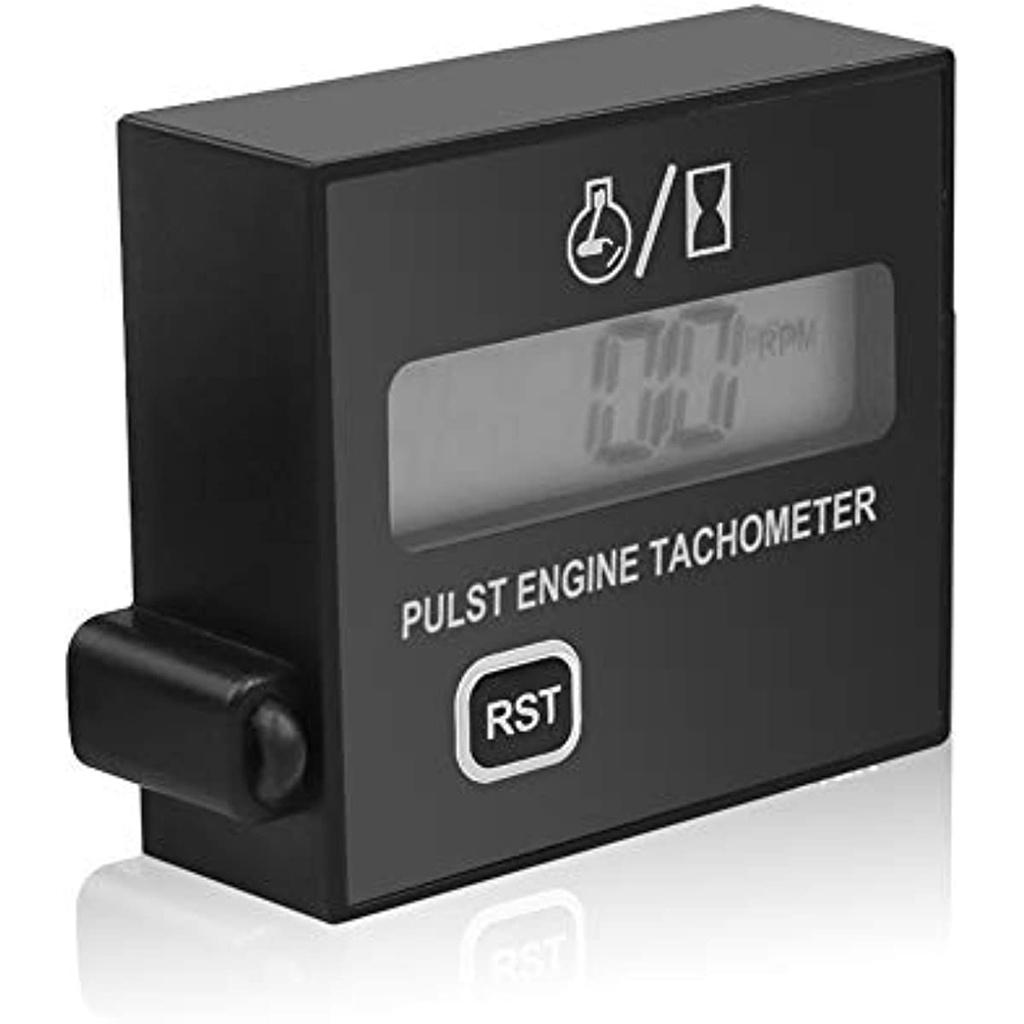 Цифровой тахометр, индуктивный тахометр со счетчиком часов для бензопил, газонокосилок и мотоциклов, сменный аккумулятор из 1 шт.