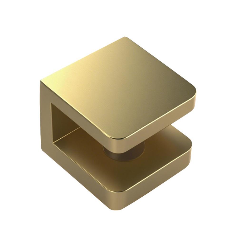 Латунный зажим для стекла Подходит для полок в ванной, винных шкафов и стеклянных перегородок Надежный и устойчивый кронштейн для крепления стекла