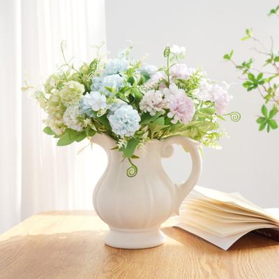 Букет искусственных цветов гортензии 9 головок Искусственный цветок гортензии со стеблем Поддельные гортензии Цветочная композиция