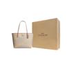 COACH City Signature Coated Canvas Shoulder Bag Large Women's Beige CDA93-SVSAS