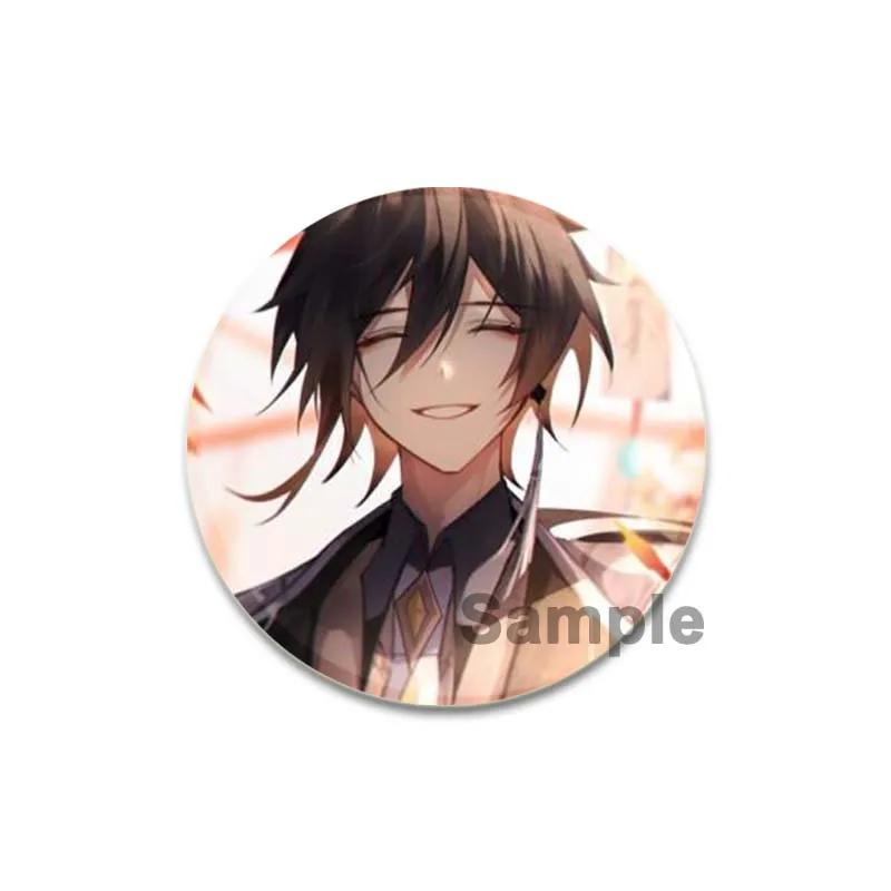 32/44/58mm Anime Genshin Impact Badge Zhongli Cartoon Brooches On Backpack Clothes Handmade Round Enamel Pins for Jewelry Gift Accessories