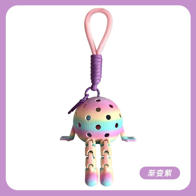Pickleball Charm Novel Accessory Mini Keychain Gift