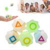 5Pcs Korean Traditional Stone Catching Game Glow-in-the-dark Jacks Stone Hand-Eye Coordination Kids Adults Family Night Party Pebble Grabbing Toy