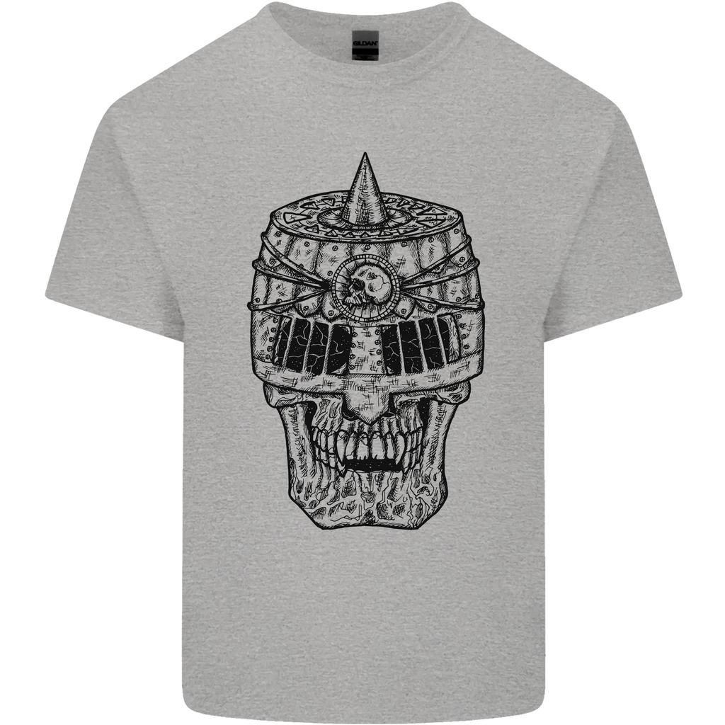 Medieval Skull Helmet Unisexs Light Cotton TShirt