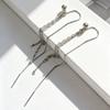 Fine 925 Sterling Silver Elegant Long Tassel Threader Earring for Women Versatile Party Gift Daily Wear Earring Piercing Jewelry