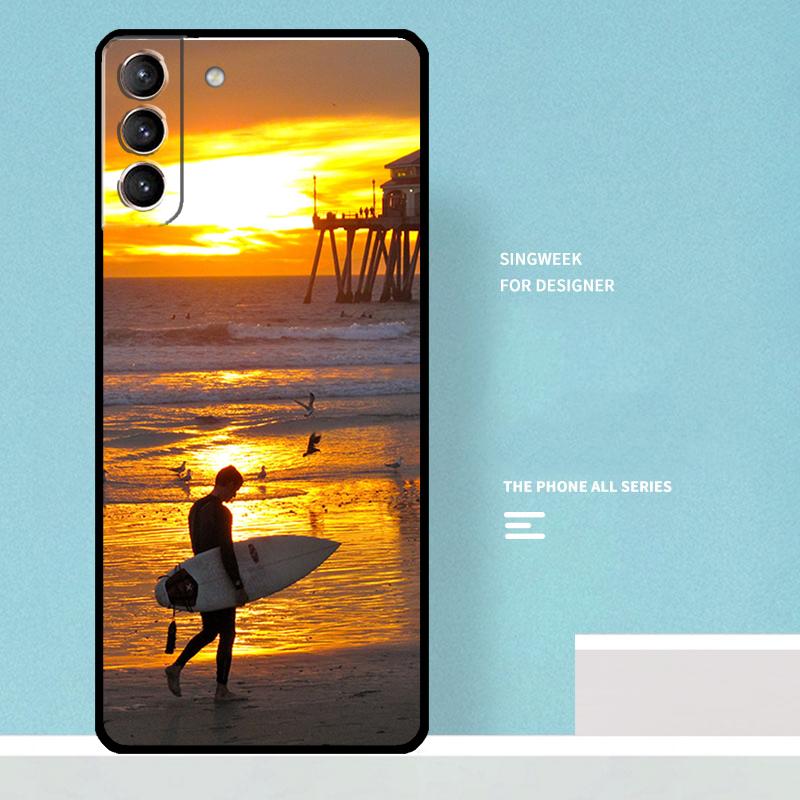 California Surfing Waves Case For Samsung Galaxy S25 Ultra S21 S22 S23 S24 Ultra S9 S10 S20 Plus S25 FE Phone Cover