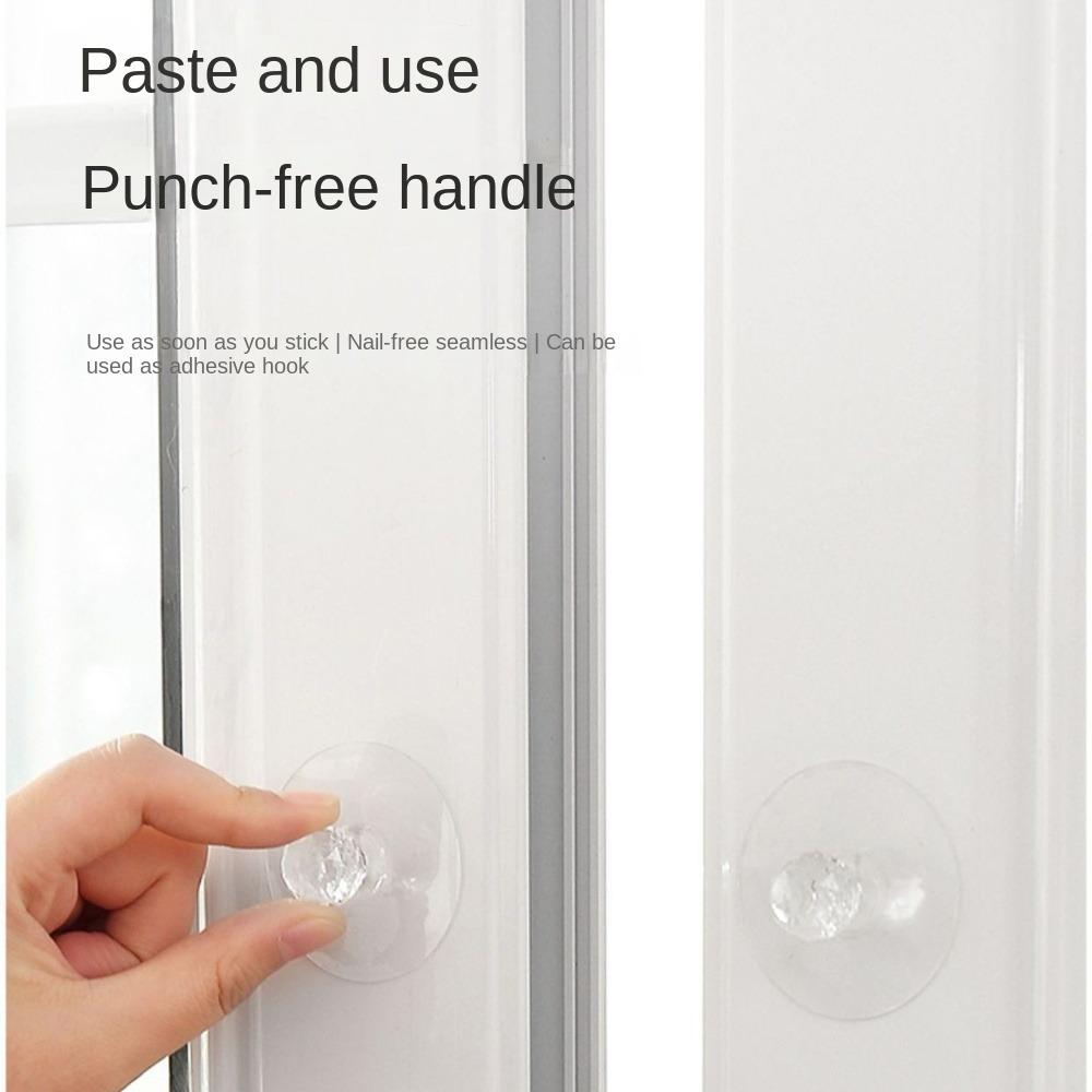 Transparent Cabinet Door Handle Plastics Punch Free Door Handle High Quality Drawer Window Handle