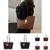 Stylish And Trendy Large Pu Tote Bag For Women In Black Coffee Yellow Brown And Red Colors