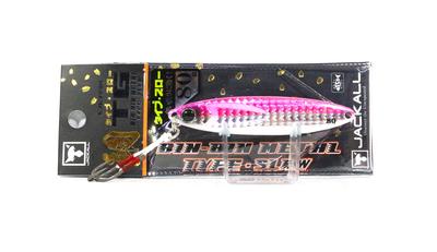 JACKALL Металлическая джиг-приманка Binbin Metal TG Type Slow 80г Микро Розовый (Светящийся край)