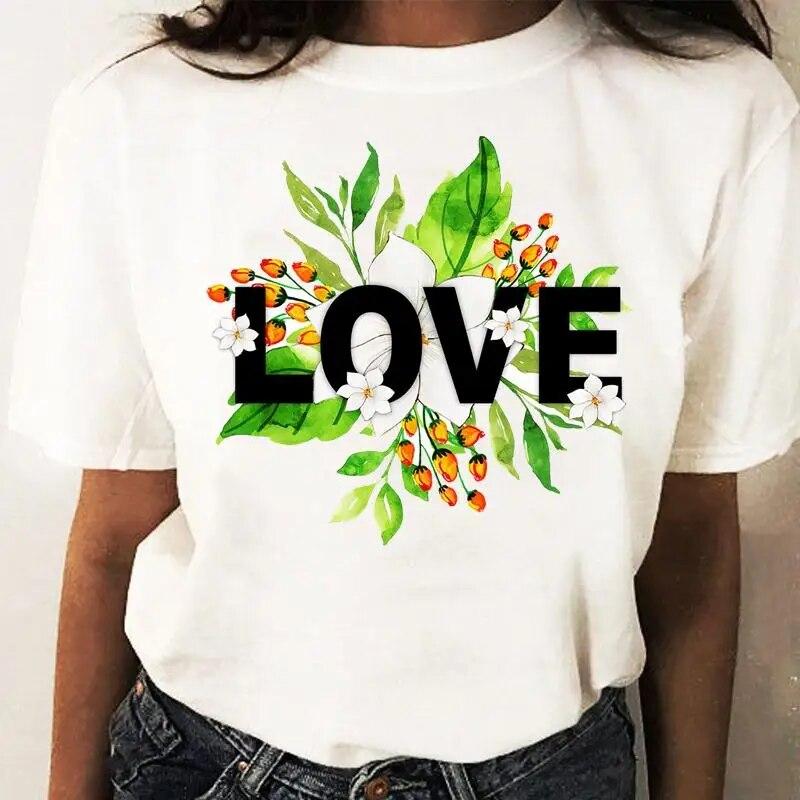 Girl Tops Sloths Koala Cartoon Pattern O-Neck Shirt Clothes For Women Ladies Anime Tshirt Oversized Tops Custom TShirt Tee-Shirt