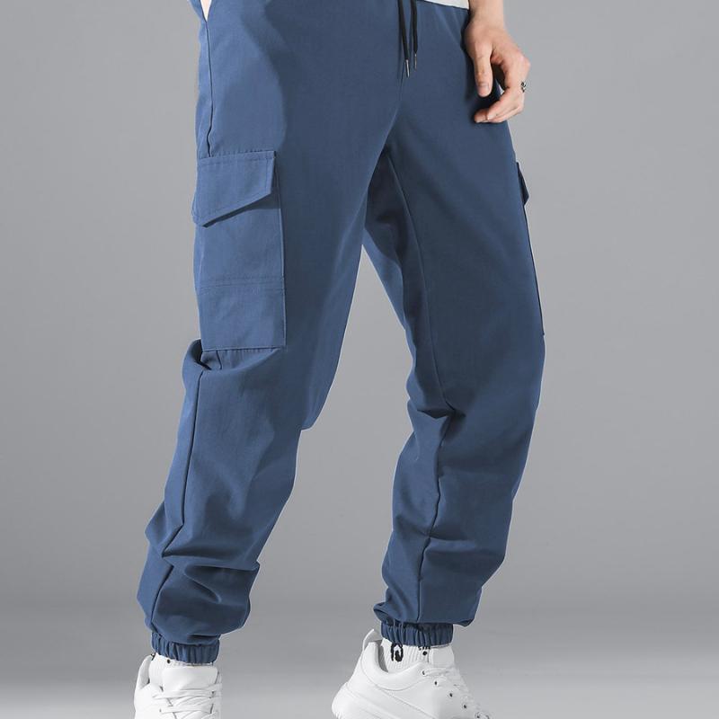 Новые модные мужские рабочие брюки Sub High Street Retro Casual Multi-pocket Drawstring Брюки мужские