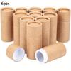 6 шт. 10 мл Деревянная туба из крафт-бумаги Круглая картонная коробка Картонный пенал Картонная коробка для чая Маленький контейнер Банка для хранения для домашнего использования