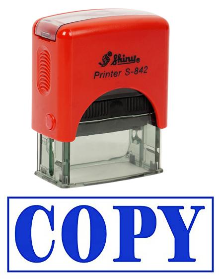 Printtoo COPY Self Inking Rubber Stamp Custom Shiny Office Stationery Stamp