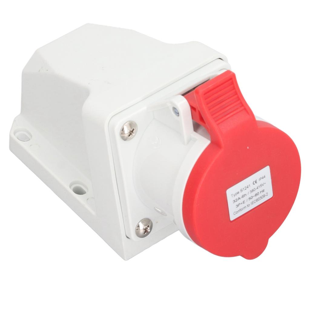 Промышленный разъем электрический 4-контактный 32А 3P+E IP44 водонепроницаемый пыленепроницаемый 380-415В розетка для поверхностного монтажа