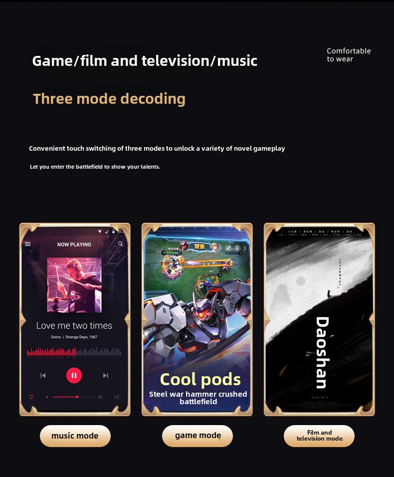 Bluetooth HD Mirror Display Гарнитура YD03 - Большая емкость беспроводного шумоподавления YDmini Наушники