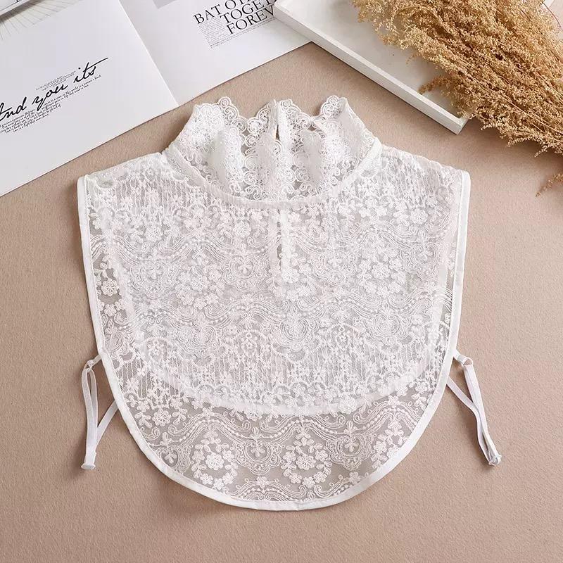 Fashion Half Shirt Style Fake Collar for Women Stand Detachable Collar Fake Girls Vintage Lace Ladies False Blouse Collar Decor