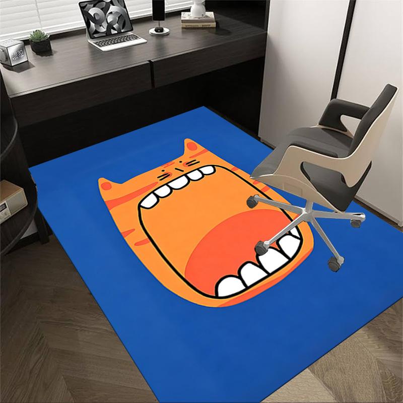 1PC cat mouth Extra Large Non Slip Floor carpet, Office, family, bedroom Large Area Rug Indoor Rugs, Vibrant Colors