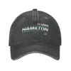 Винтажная бейсболка The Lewis Hamilton Legacy Унисекс Потертый деним Вымытая кепка-snapback Автоспорт Летние кепки для улицы Шляпа