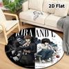 Death Note Round Area Rug Carpet Rug For Living Room Bedroom Sofa Playroom Decor Nonslip Floor Mat