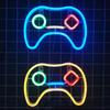 Neon Game Controller Wall Light: Colorful Decorative E-Sports Room Lighting