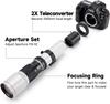 JINTU Manual Telephoto Lens for Canon EOS Nikon T3 T3i T4i T5 T5i T6 T7 T6i T6s T7i SL1 SL2 EOS 60D 70D 77D 80D 5D III 5D IV EOS 6D 7D 7D II D90 D5600