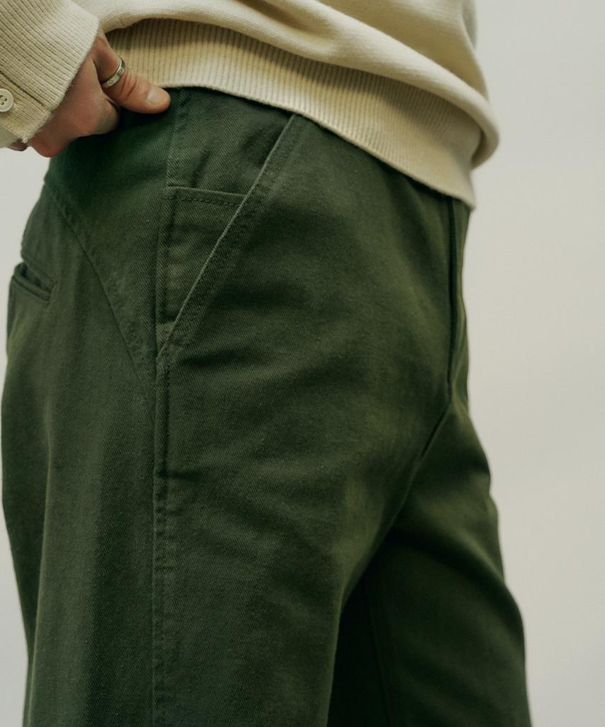 MINAV Twist Cotton Pants [Green]
