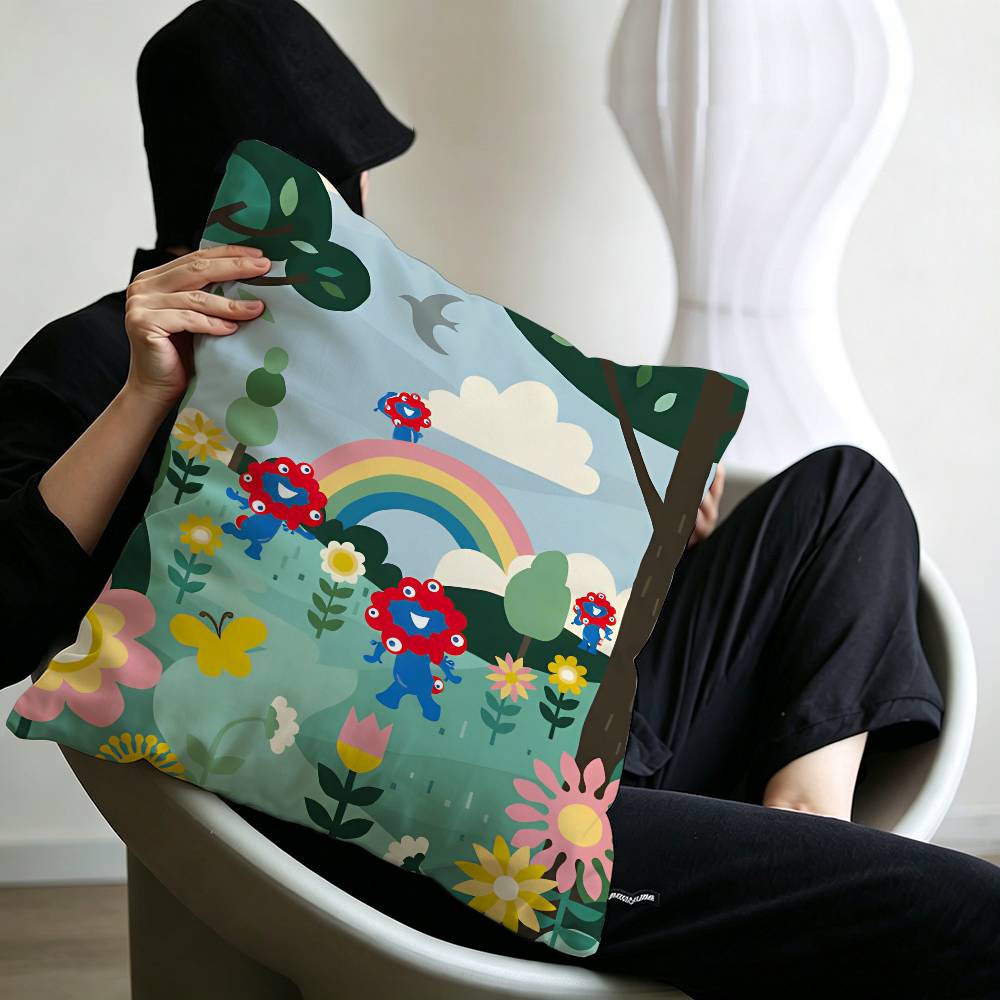 Cartoon MMyakuMyaku Pillow Cushion Cover Pillowcase Living Room Sofa Home Decor Customized