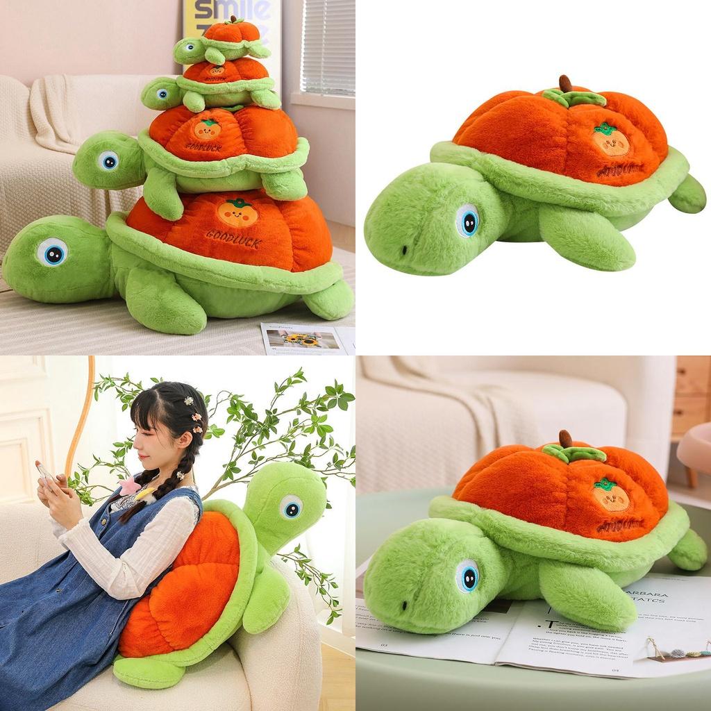 Cute And Cuddly Plush Toy Good Persimmon Turtle For Kids And Girls, Cartoon Style