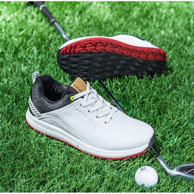 Мужские кроссовки для гольфа Cross Golf, на шнуровке, без шипов, дышащие, повседневные, для улицы