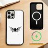 Летучая мышь Паук Узор Матовая текстура Чехол для телефона Для iPhone17,16,15,14,13,12,11 Plus,Pro Магнитный с Magsafe Беспроводная зарядка