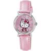 Citizen Q&Q Women's Analog Hello Kitty Waterproof Watch with Leather Strap, Made In Japan, 0003N001, Pink