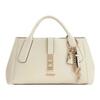 GUESS Sac à main crème pour femme - Brooke High Society Satchel Cream White 330417