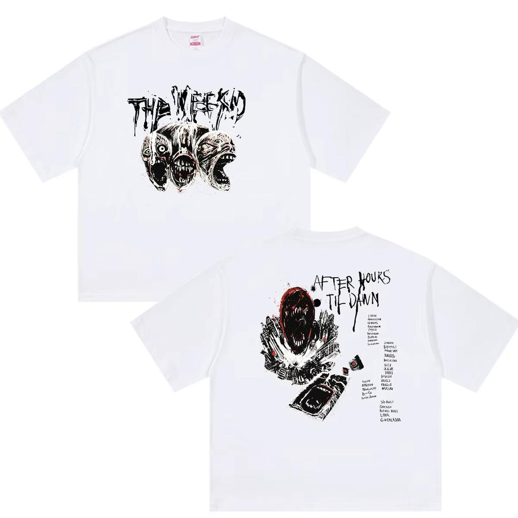 Hot Summer Rapper The Weeknd After Hours Til Dawn Tour 2026 T-Shirt Men Women Fashion Oversized Cotton T-shirt Hip Hop Vintage Short Sleeve T-shirt