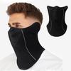Осень-зима, уличная теплая шея для верховой езды, флисовая подкладка, гетры для шеи, дышащие отверстия, аксессуары для защиты половины лица