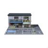 1/64 Scenery Diorama Parking Lot,Mini Building Model Storage,Photo Props Ornaments,Miniature